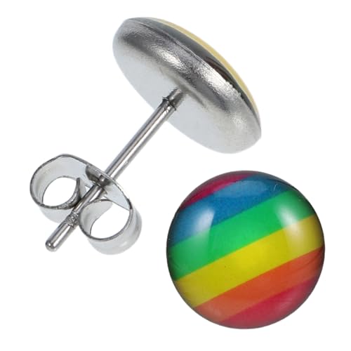 minkissy Regenbogen Ohrstecker Lgbt Pride Schmuck Unisex Ohrringe Farbige Ohrstecker Lesbisch Gay Alltag Party von minkissy