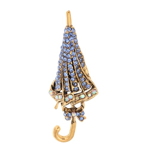 minkissy Regenschirm Brosche Kleiderstift Brosche für Damenbekleidung Stilvolle Broschennadeln für Damen Herren-Brosche aus Metall Retro-Vintage-Brosche Zinklegierung Blue von minkissy