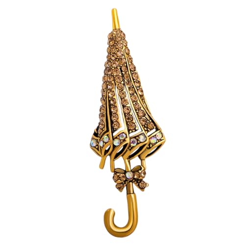 minkissy Regenschirm Brosche für Frauen Männer Anstecknadel mit Kleidungsornament für Jacken Langlebig von minkissy