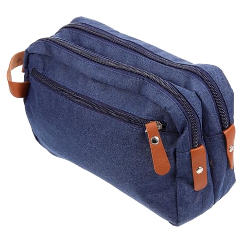minkissy Kulturbeutel Für Herren Reiseutensilien Rasiertasche Organizer Tragbar Modisch Großes Fassungsvermögen von minkissy