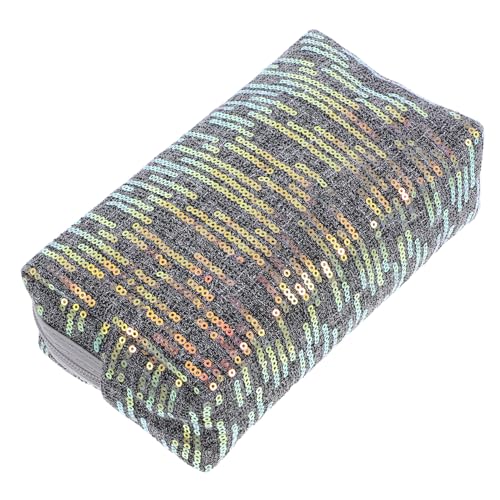 minkissy Reise Make Up Tasche Mit Pailletten Hohe Kapazität Tragbarer Kulturbeutel Organizer Make Up Aufbewahrung Organizer Für Mädchen Und Frauen Zuhause Und Im Freien von minkissy