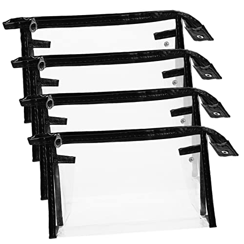 minkissy 4stücke Teiliges Transparenter Kosmetikbeutel Tragbare wasserdichte Schminktaschen Für Aufbewahrung Für Toilettenartikel Und Für Damen Und von minkissy