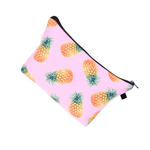 minkissy Ananas Gedruckte Kosmetiktasche Für Damen Tragbare Make up Tasche Kleine Reise Kosmetiktasche Mit Großem Fassungsvermögen Aufbewahrung Für Lippenstift Gesichtspflege Und von minkissy