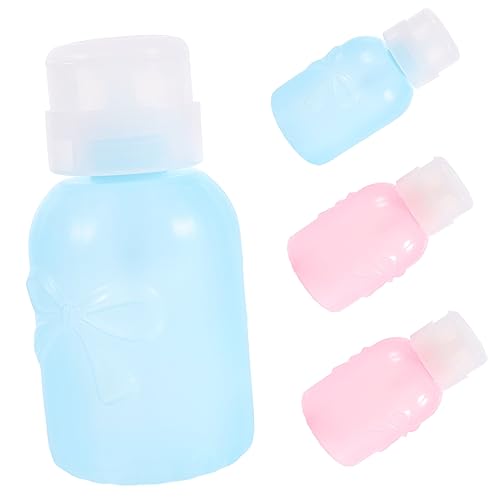 minkissy Reiseflaschen Mit Make-up-entferner-spender 4 Pumpflaschen Mit Druckverschluss Auslaufsicher Und Verschließbar Nagellackentferner 250 Ml Perfekt Für Unterwegs von minkissy