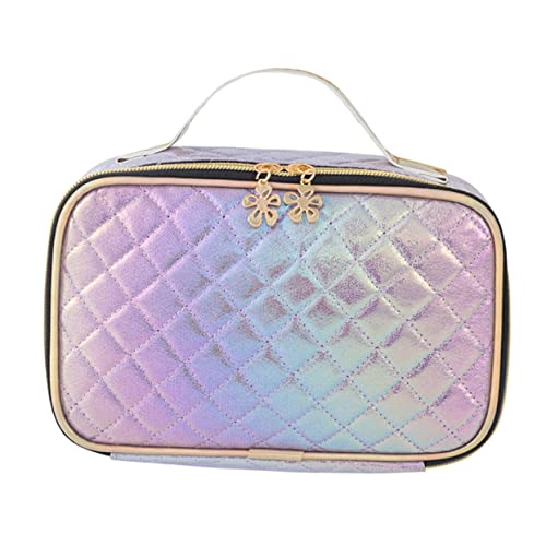 minkissy Reißverschluss Reise Kulturbeutel Aufbewahrungstasche Für Damen Kosmetika Lotionen Lippenstifte Kleinigkeiten Pu-Material Sicher Langlebig von minkissy