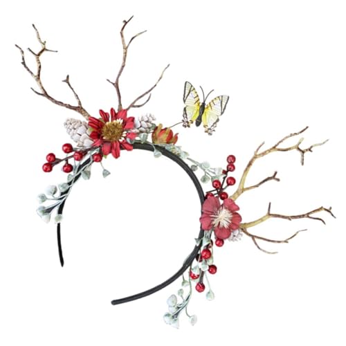 minkissy Rentier Haarreif Für Weihnachts-kopfschmuck Langlebiges Stirnband Für Partys Und Maskeraden Leichtes Und Angenehmes Tragegefühl von minkissy