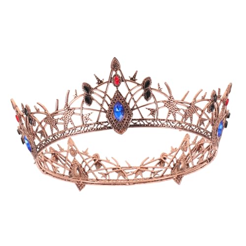 minkissy Retro Barock Krone Damen Handgefertigtes Vintage Braut Diadem Leichtes Barock Stirnband für Hochzeit Bühne Party und Festliche Anlässe Vielseitiges Braut Haaraccessoire von minkissy