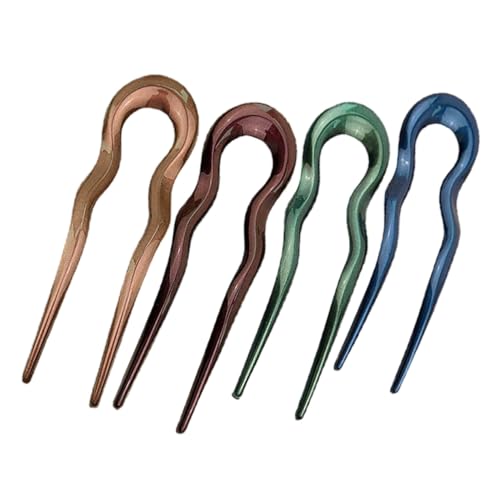 minkissy Vintage Haarschmuck 4 Stück Französische Haarnadeln in U-form Haare Für Frauen – Haarstab Für Frauen Dutt-haargabel von minkissy