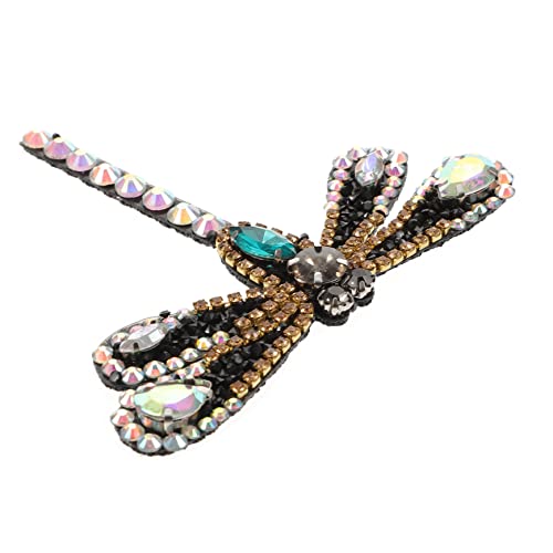 minkissy Rhinestone Aufnäher Bügelpatch Drachenfliegen Abzeichen Dekoration für Kleidung Hüte und Hochzeitskleider für DIY Projekte und Reparaturen von minkissy