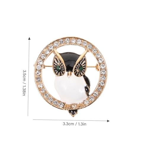 minkissy Rhinestone Eulen Brosche Pin aus Legierung und Emaille Funkelndes Damen Schmuckaccessoire für Pullover Anzug Schal Langlebig und Modisch als Dekorativer Anstecker von minkissy