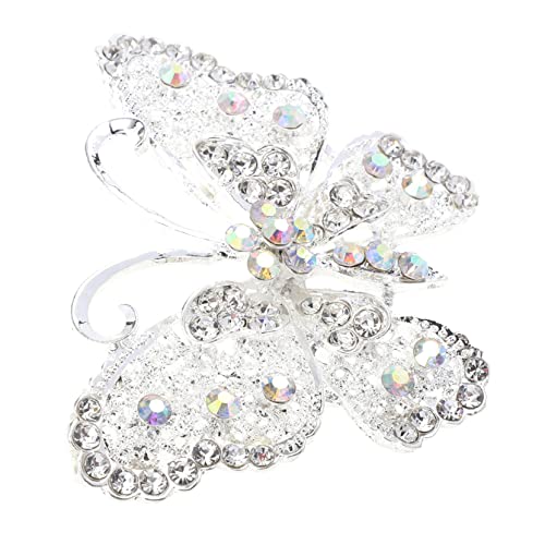 minkissy Rhinestone Schmetterlingsbrosche für Damen Anstecknadel für Hochzeit Brautstrauß Festliche Anlässe Langlebig Korrosionsbeständig Perfektes Accessoire für Kleidung Schals Hüte von minkissy