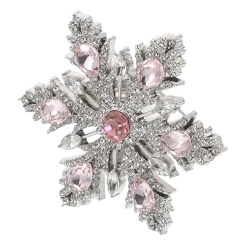 minkissy Rhinestone Schneeflocken Brosche Weihnachts Anstecknadel Unisex Glitzer Brosche für Mantel Anzug Schal und Festliche Wintermode Vielseitiges Schmuck Accessoire für Weihnachten und von minkissy