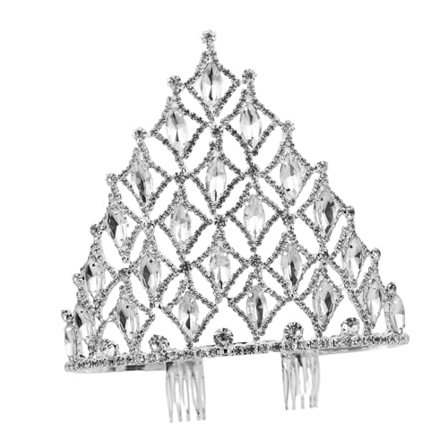 minkissy Rhinestone Tiara Haarschmuck für Damen Prom Königin Kopfbedeckung mit Haarkamm für Hochzeit Theater Aufführungen von minkissy