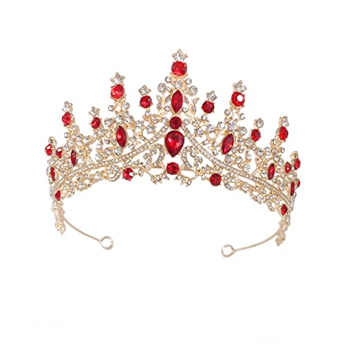 minkissy Rhinestone Tiara Hochzeit Haarschmuck Kristallkrone für Braut und Party Stilvolles Diadem für Hochzeitsfeier Fototermin und Junggesellenabschied Komfortabel und Stabil Tragbar von minkissy