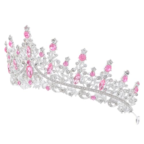minkissy Rhinestone Tiara Krone Haarschmuck Silberfarbenes Stirnband für Hochzeit Geburtstag Party Damen Braut Festlicher Kopfschmuck Elegant und Komfortabel von minkissy