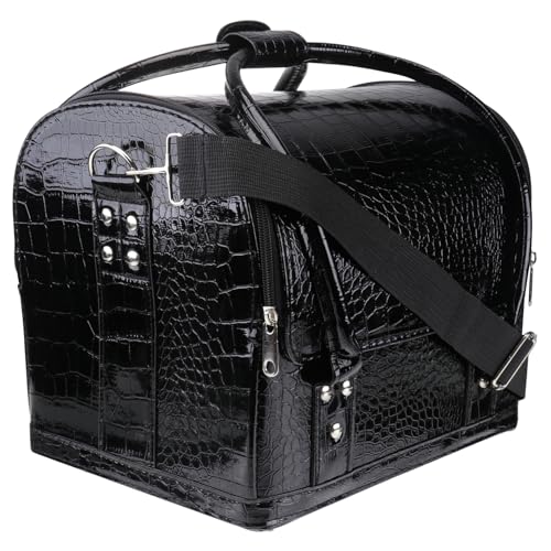 minkissy Reise-kulturtasche Mit Griff Und Verstellbarem Riemen Make-up-Box Mit Großer Kapazität Aus Pu-Leder Für Kosmetiker Oder Home Organizer von minkissy