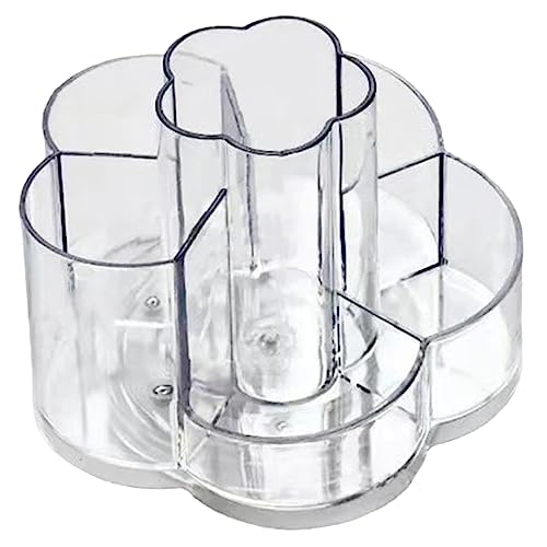 minkissy Make-up-organizer-tablett Pinselhalter-organizer Kunststoff Make-up-organizer Für Den Schminktisch Organisieren Sie Kosmetikpinselhalter Drehbares Design von minkissy