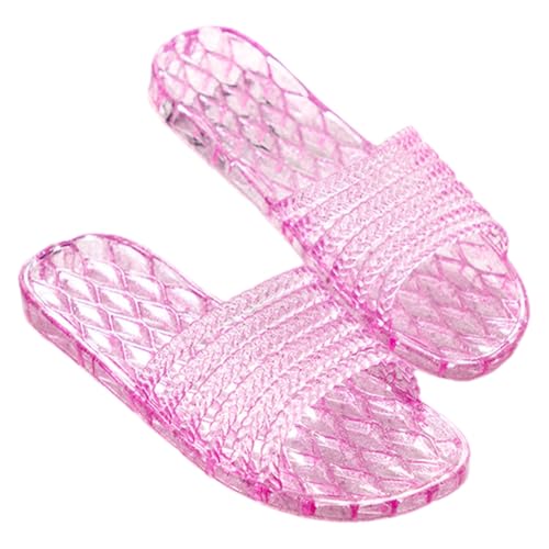 minkissy Rutschfeste Damen Hausschuhe aus Leichte Wiederverwendbare Indoor Slipper für Zuhause Hotel und Gäste Weiche Atmungsaktive Badeschuhe mit Weichem Sohlendesign von minkissy