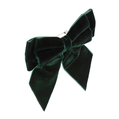 minkissy Große Schleifenbrosche für Damen Fliegenbrosche Samt Kragennadel für Festliche Anlässe Modisches Accessoire für Kleidung von minkissy