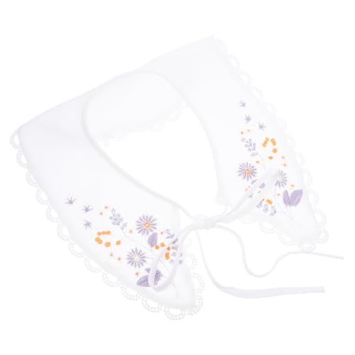 minkissy Künstlerisch Bestickter Abnehmbarer Schalkragen Für Damen Weicher Und Bequemer Falscher Kragen Geeignet Für Pullover Vielseitiges Kleidungsdekor-accessoire Für Jahreszeiten von minkissy