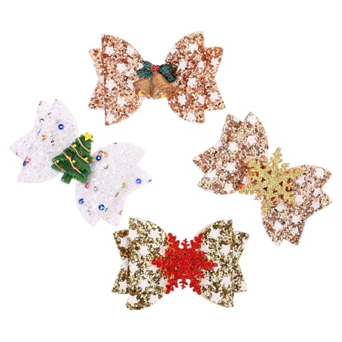 minkissy Schleifen Für Mädchen Weihnachtsthema Haarnadeln Set Kinder Schleife Knoten Haarspange Mädchen Haar-accessoires von minkissy