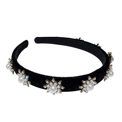 minkissy Schneeflocken Stirnband Damen Haarschmuck Für Weihnachten Modisches Haar Accessoire Für Partys Schwarz Langlebig Geeignet Für Tägliche Verwendung Und Feiertage von minkissy