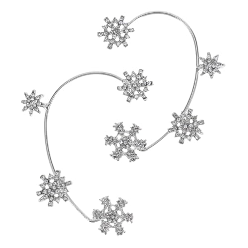 minkissy Ohrringe Mit Schneeflocken Ohrhaken Und Ohrclips Schlichtes Modisches Design Passend Für Verschiedene Anlässe Und Kleidungsstücke von minkissy