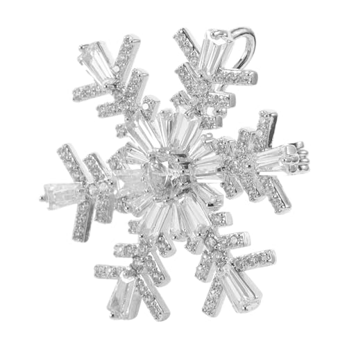 minkissy Schneeflockenbrosche Mit Strasssteinen Für Damen Und Herren Weihnachtsnadeln Als Brustbrosche Oder Hochzeitsaccessoire Flexibel Für Kleider Und Anzüge von minkissy