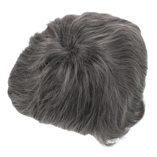 minkissy Kurze Graue Perücke Mit Für Damen Gewellter Schnitt Natürliche Textur Bequeme Kappe Für Lange Vielseitig Für Anlässe Und Bühnenauftritte von minkissy