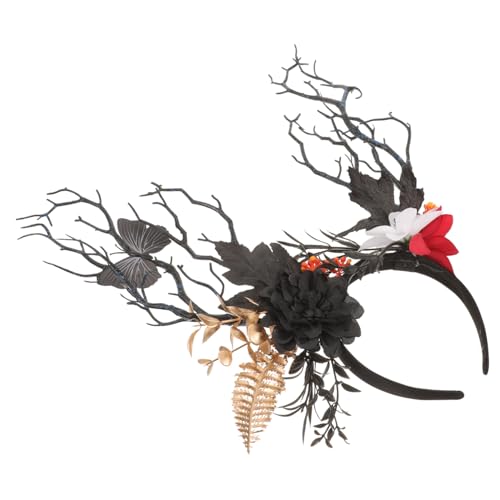 minkissy Schwarzes Geweih Stirnband Damen Party Haarreif Leichtes Kopfband Cosplay Festival Kostüm Zubehör Weihnachten Karneval Geburtstag von minkissy
