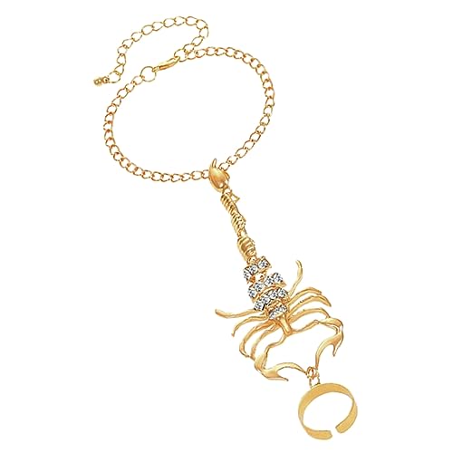 minkissy Armband Ring Punk Style Modisches Handarmband für Damen 3D Design für Partys und Besondere Anlässe von minkissy