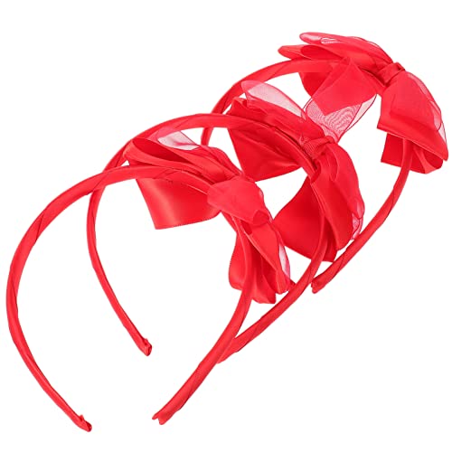 minkissy 3stücke Cosplay Haarreifen Schleifenhaarschmuck Bühnenhaarreifen Festival-stirnband Haarschmuck Für Party Mit Schleife Aus Seide Für Damen von minkissy