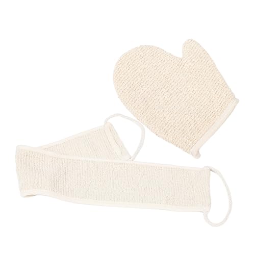 minkissy Peeling-handschuh Für Dusche Bad Sisal Peeling-waschlappen Körperpeeling-handtuch Doppelseitig Natürlich Wiederverwendbar von minkissy