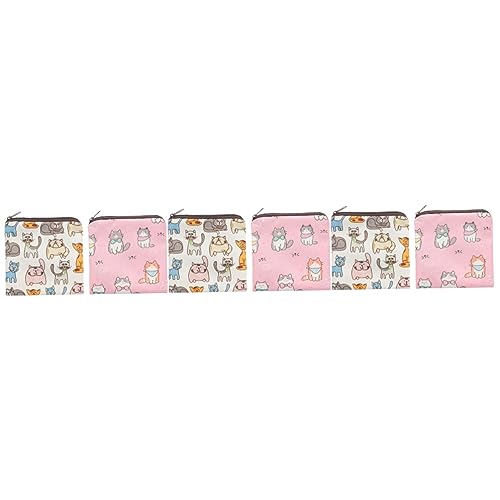 minkissy Sichere Tasche Damen 6 Stück Damenbinden Aufbewahrungsbeutel Pads Beutel Periodenbeutel Perioden Pad Beutel Damenbinden Tasche Geldbörse Damenbinden Organizer Münzbeutel Servietten Pads von minkissy