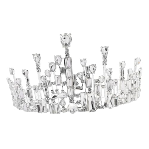 minkissy Silberne Wasserfall Krone für Damen Braut Haarschmuck aus Langlebigem Legierungsmetall Eleganter Hochzeitsschmuck für Geburtstage Bälle Fotoshootings und Festliche Anlässe von minkissy