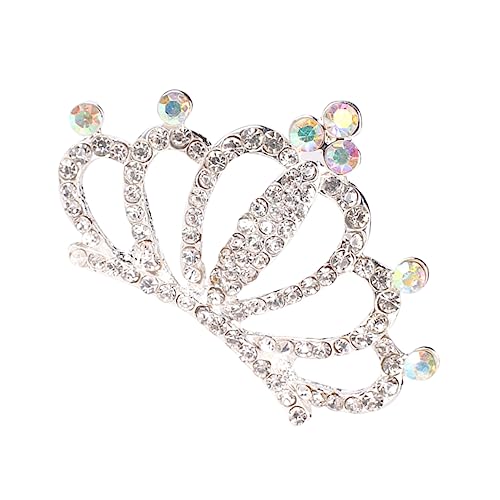 minkissy Silberner Kopfschmuck Kopfbedeckung Für Mädchen Florale Tiara Brautkopfschmuck Für Die Hochzeit Diamant-kopfstück Braut-tiara Kind Krone Weiß Koreanische Version von minkissy