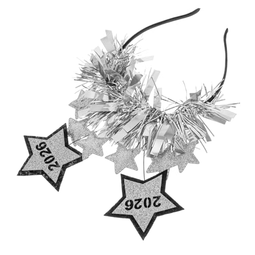 minkissy Silvester-stirnband Mit Stern Und Zahlendesign Für Festliche Veranstaltungen Partys Und Tänze Aus Metall Stoff Und Tiermaterialien Für Junge Mädchen Und Erwachsene von minkissy