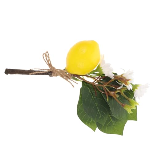 minkissy Simulation Zitronenblumenarrangement Dekoration Gefälscht Ästhetisch Realistisch Fälschung Künstlich Drinnen Einmachgläser Diy-verzierung Blumenschnitt- Plastik Yellow von minkissy