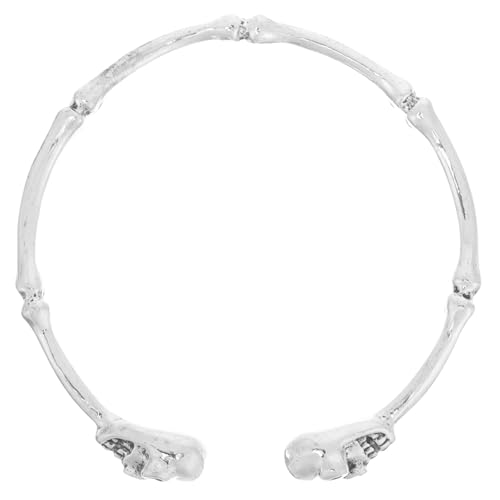 minkissy Skull Bangle aus Halloween Gothic Armband Offenes Punk Design Herren Damen Modeschmuck für Party Cosplay Alltag von minkissy
