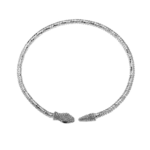 minkissy Snake Choker Halskette mit Strass für Damen Verstellbare Schlangenkette Kreative Schlange Design Statement Halskette Perfektes Schmuckstück für Besondere Anlässe von minkissy