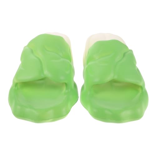 minkissy Sommer EVA Hausschuhe für Damen Herren Lustige Gemüse Design Rutschfest Atmungsaktiv Dicke Sohle Leichte Badezimmer Slipper Hausschuhe für Innen Außen Gebrauch Grün Weißkohl von minkissy