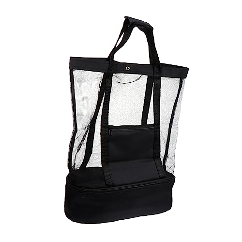 minkissy Sommer Strandtasche Aus Mesh Netzmaterial Leichte Strand-Aufbewahrungstasche Für Badezubehör Handtücher Kleidung Spielzeug Für Urlaub Am Strand Und Alltag von minkissy