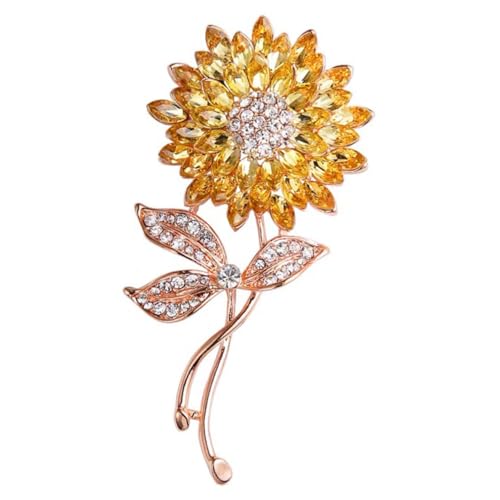 minkissy Sonnenblumenbrosche Aus Legierung Anstecknadel Für Kleidung Hut Oder Schal Dekorative Brosche Mit Klaren Formen Als Für Sonnenblumenliebhaber von minkissy