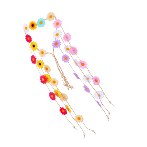 minkissy Buntes Blumenstirnband Sonnenblume Haarschmuck Für Damen Festival Haarband Blumengirlande Rutschfest Komfortabel Für Strand Hochzeit Party Cosplay Fotografie Requisiten von minkissy