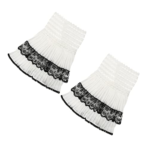minkissy Spitze Armschmuck Manschetten Damen Fake Ärmel Rüschen Dekoratives DIY Wrist für Hochzeit und Alltag Verstellbar Atmungsaktiv von minkissy