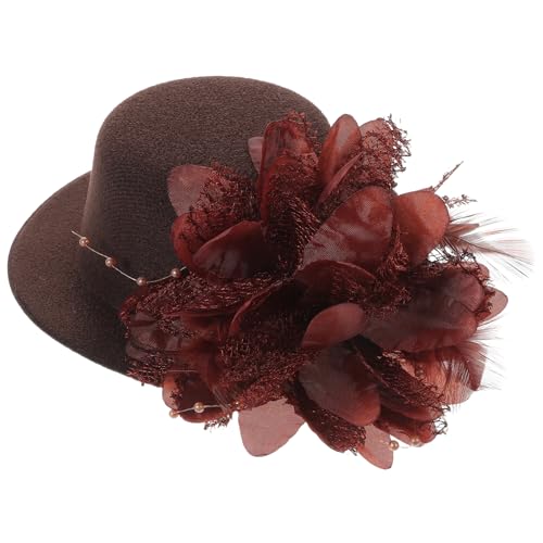 minkissy Spitze Blume Haarspange Haarschmuck für Damen Hüte Barrettes für Frauen Formale Haarnadel Haarspangen Hut Haarnadel Bobby Pins Party Haarclip Feder von minkissy