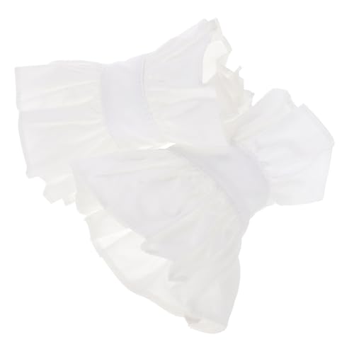 minkissy Spitzenmanschette Handärmel aus Spitze Handgelenkmanschette mit falschen Ärmeln gefälschte Ärmel Rüschenmanschette Polyester Weiß von minkissy