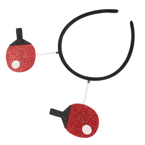 minkissy Sportliches Stirnband mit Tischtennis Ball Dekoration Lustiges Haarband für Sportevents und Partys Weich und Bequem Auffälliges Accessoire für Damen und Herren von minkissy