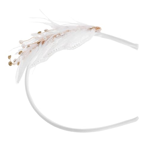 minkissy Stirnband Kopfbedeckung Für Mädchen Party-kopfbedeckung Haargummis Für Die Silvesterparty Funkelnde Stirnbänder Für Mädchen Funkelnde Strass-stirnbänder Polyester Weiß von minkissy