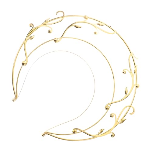 minkissy Stirnband Mehrlagige Göttinnenkrone Kopfbedeckung Für Damen Cosplay-kopfbedeckung in Goldener Farbe Geeignet Für Halloween-feiern Und Partys von minkissy